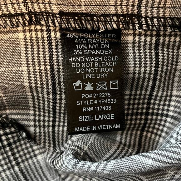 Chocolate USA Workin Hard Plain Pants in Black/White Size L - Picture 6 of 7